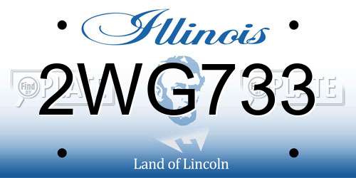 2WG733 Illinois License Plate