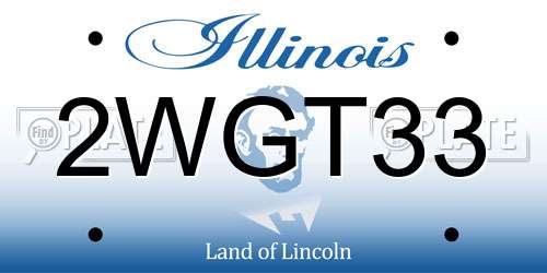 2WGT33 Illinois License Plate