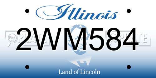 2WM584 Illinois License Plate