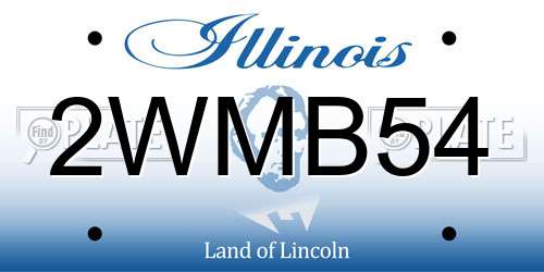 2WMB54 Illinois License Plate