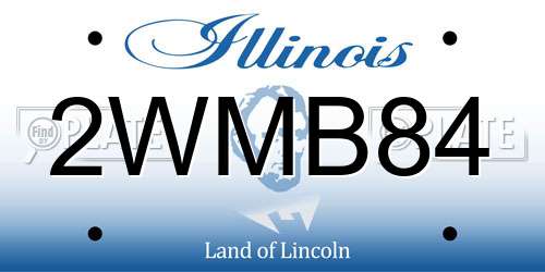 2WMB84 Illinois License Plate