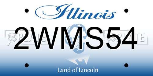 2WMS54 Illinois License Plate