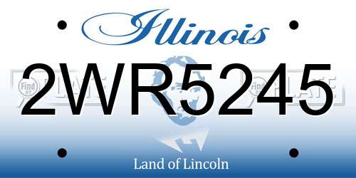 2WR5245 Illinois License Plate