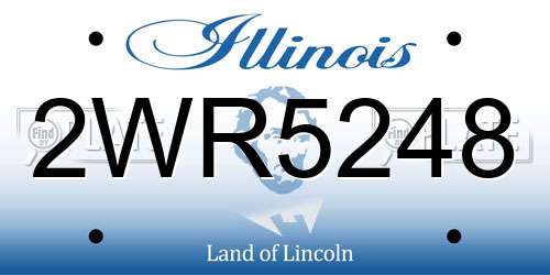 2WR5248 Illinois License Plate