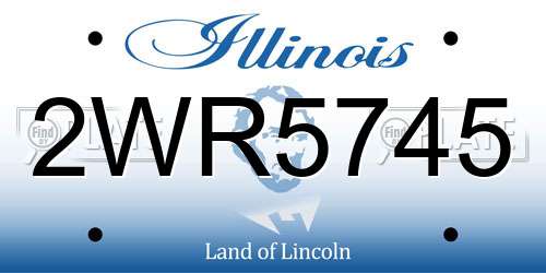2WR5745 Illinois License Plate