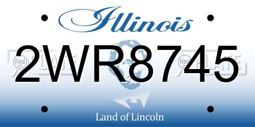2WR8745 Illinois License Plate