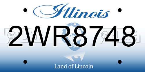 2WR8748 Illinois License Plate
