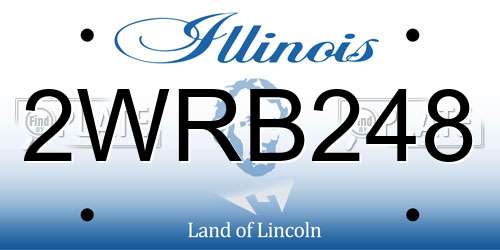 2WRB248 Illinois License Plate