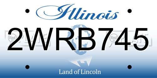 2WRB745 Illinois License Plate