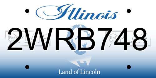 2WRB748 Illinois License Plate