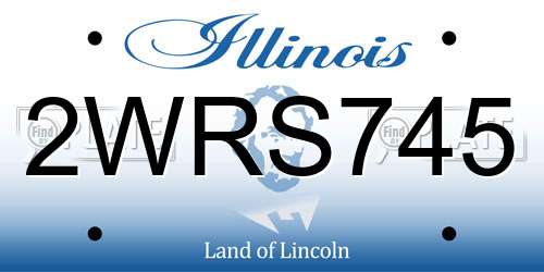 2WRS745 Illinois License Plate