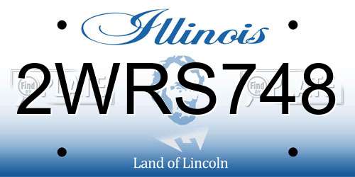 2WRS748 Illinois License Plate