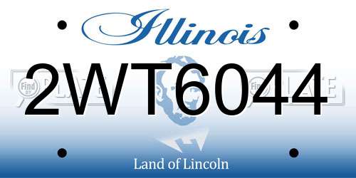 2WT6044 Illinois License Plate