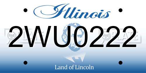 2WU0222 Illinois License Plate