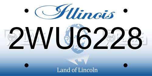 2WU6228 Illinois License Plate