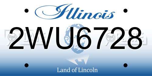 2WU6728 Illinois License Plate
