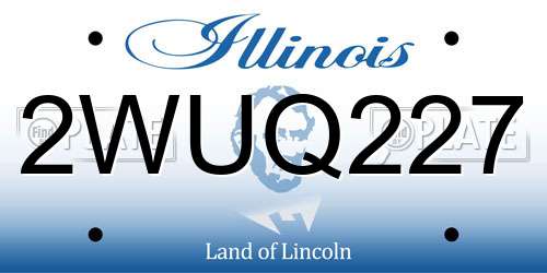 2WUQ227 Illinois License Plate