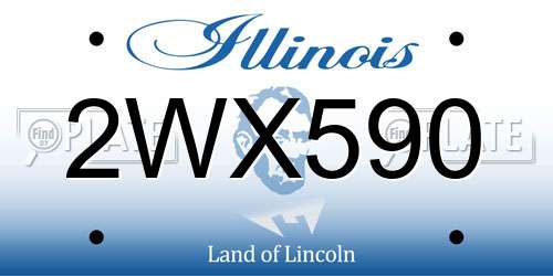 2WX590 Illinois License Plate