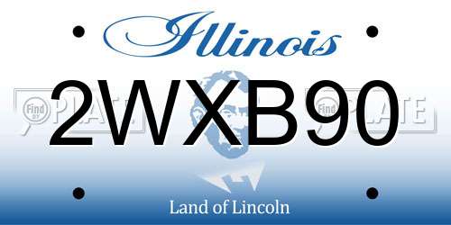 2WXB90 Illinois License Plate