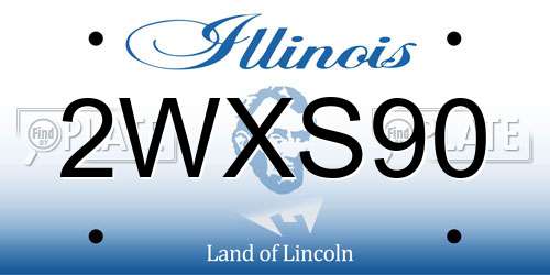 2WXS90 Illinois License Plate