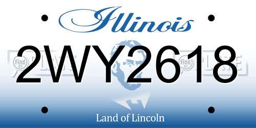 2WY2618 Illinois License Plate