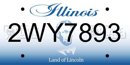 2WY7893 Illinois License Plate