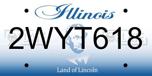2WYT618 Illinois License Plate