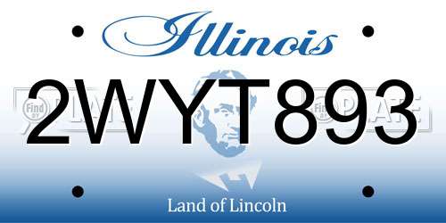 2WYT893 Illinois License Plate