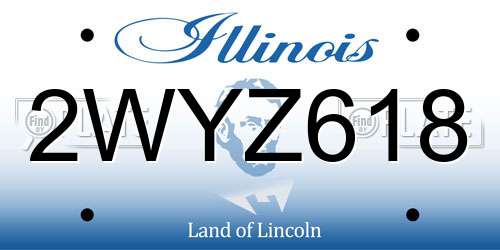 2WYZ618 Illinois License Plate