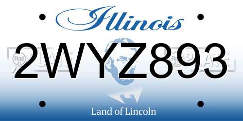 2WYZ893 Illinois License Plate