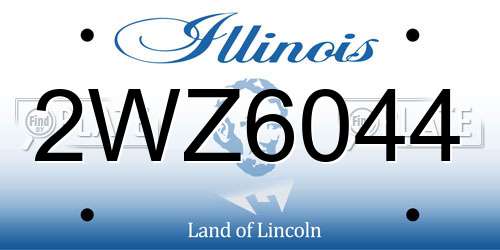 2WZ6044 Illinois License Plate