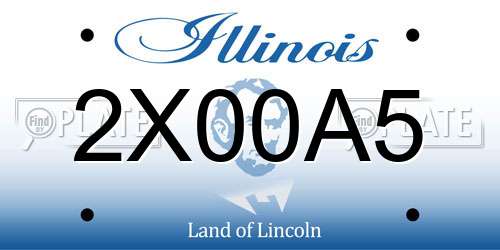 2X00A5 Illinois License Plate