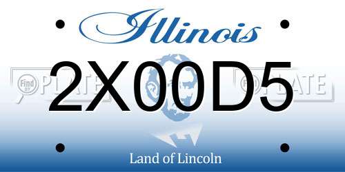2X00D5 Illinois License Plate