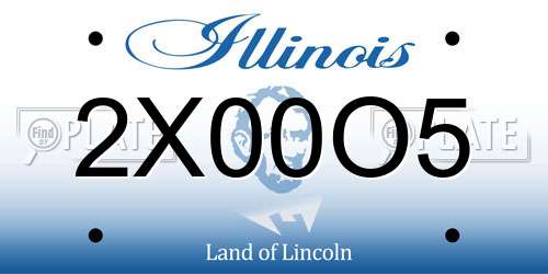 2X00O5 Illinois License Plate