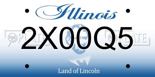 2X00Q5 Illinois License Plate
