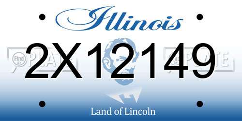2X12149 Illinois License Plate