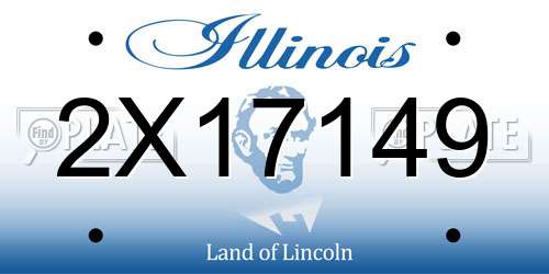 2X17149 Illinois License Plate