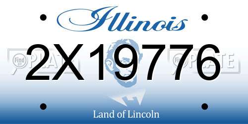 2X19776 Illinois License Plate
