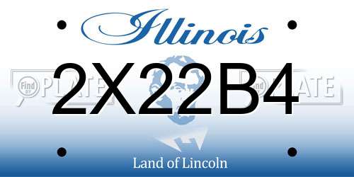 2X22B4 Illinois License Plate