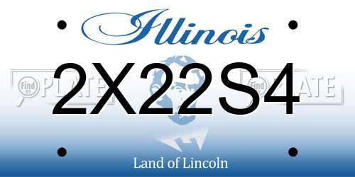 2X22S4 Illinois License Plate