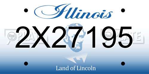2X27195 Illinois License Plate