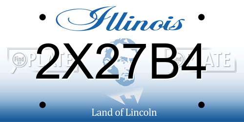 2X27B4 Illinois License Plate