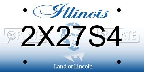 2X27S4 Illinois License Plate