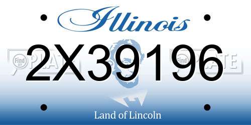 2X39196 Illinois License Plate