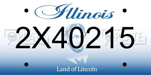 2X40215 Illinois License Plate