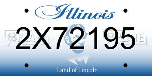 2X72195 Illinois License Plate