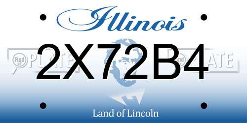 2X72B4 Illinois License Plate