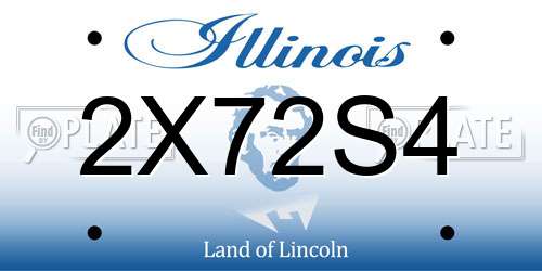 2X72S4 Illinois License Plate