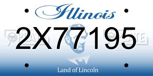 2X77195 Illinois License Plate