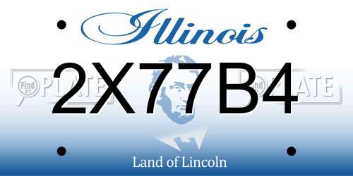 2X77B4 Illinois License Plate